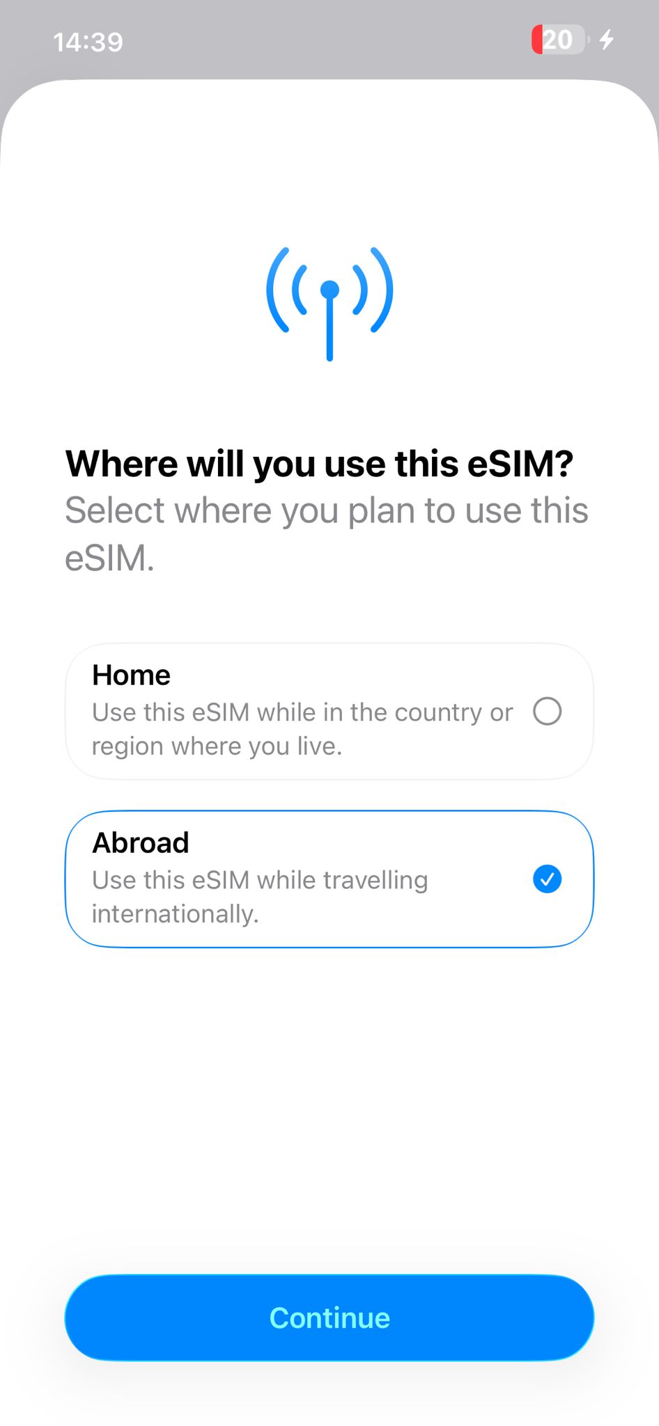 Passo 4 de ativação no iPhone
