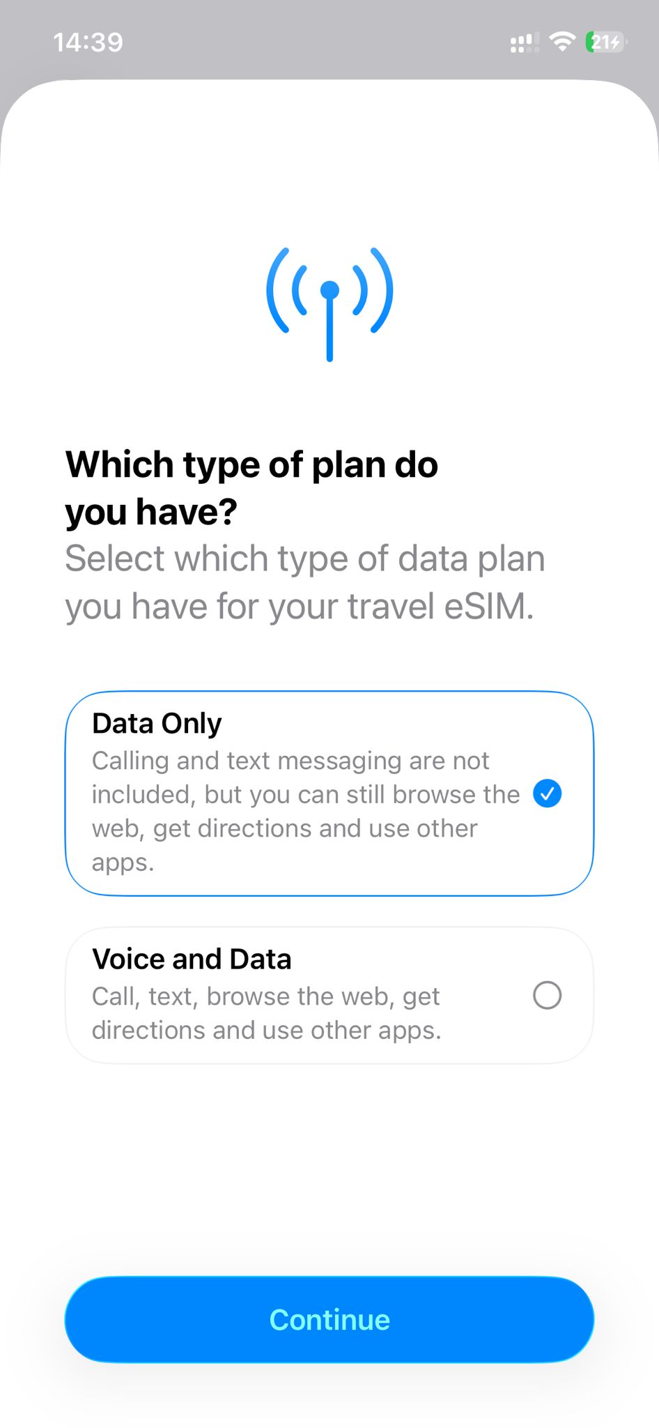 Passo 5 de ativação no iPhone