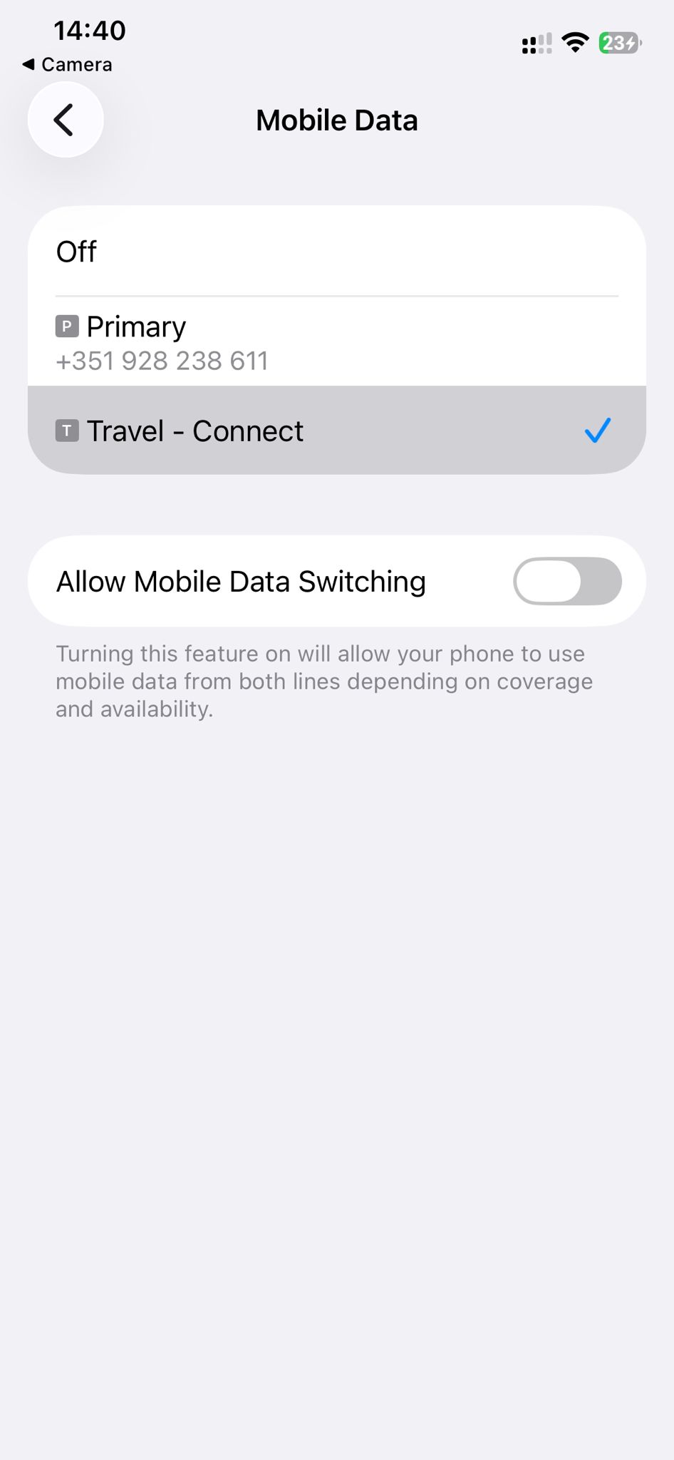 Passo 10 de ativação no iPhone